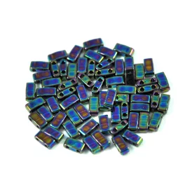   Miyuki féltila gyöngy - 455 - Metallic Green Iris - 2.3x5mm