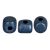 Minos® par Puca®gyöngy - Matte Metallic Blue Night - 2.5x3 mm