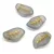 Cseh préselt levél gyöngy - tetején fúrt - Matt Transparent Purple Gold - 9x14mm (20db)