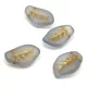 Cseh préselt levél gyöngy - tetején fúrt - Matt Transparent Purple Gold - 9x14mm (20db)