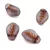 Cseh préselt levél gyöngy - tetején fúrt - Matt Transparent Purple Bronz - 9x14mm (20db)