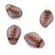 Cseh préselt levél gyöngy - tetején fúrt - Matt Transparent Purple Bronz - 9x14mm (20db)