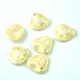Cseh rose petal gyöngy - Chalk White Gold Patina - 14x13mm (50db)