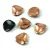 Cseh rose petal gyöngy - Jet Apollo - 14x13mm (50db)