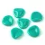 Cseh rose petal gyöngy - Turquoise Green - 14x13mm (50db)