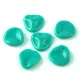 Cseh rose petal gyöngy - Turquoise Green - 14x13mm (50db)