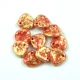 Cseh rose petal gyöngy - Opaque Red Gold Patina - 7x8mm (50db)
