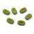 Czech table cut bead - crossed drilled oval - 53420-86800 - Green Travertine - 10x6mm (24db)