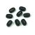 Czech table cut bead - crossed drilled oval - 23980-43400 - Jet Picasso - 10x6mm (24db)