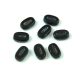 Czech table cut bead - crossed drilled oval  - 23980-43400 - Jet Picasso - 10x6mm (24db)