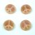 Czech Table Cut Bead - Cross-Drilled - Peace - White Opal Peach AB - 16mm