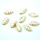 Czech table cut bead - crossed drilled oval  - Alabaster Picasso - 02020-86800 - 13x7mm