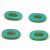 Czech table cut bead - crossed drilled oval - 63140-86800 - Turquoise Picasso - 26x15mm