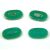 Czech table cut bead - crossed drilled oval - 52020-43400 - Opal Emerald Picasso - 26x15mm