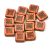 Czech table cut bead - crossed drilled square - 73020-86800 - Rose Travertine - 10mm