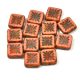 Czech table cut bead - crossed drilled square - 73020-86800 - Rose Travertine - 10mm