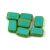 Czech table cut bead - crossed drilled - 63130-86800 - Turquoise Travertine - 12x9mm