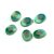 Czech table cut bead - crossed drilled oval - 56660-86800 - Turquoise Blend Travertine - 10x6mm