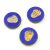 Czech Table Cut Bead - Cross-Drilled - Trilobite - Sapphire Picasso Gold - 17mm