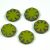 Czech Table Cut Bead - Cross-Drilled - Flower - Green Picasso - 53420-86800 - 14mm