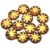 Czech Table Cut Bead - Cross-Drilled - Flower - Ivory Picasso - 13020-86805 - 14mm
