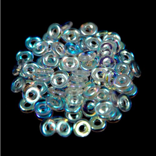 O-bead - Czech Glass Bead - crystal ab -1x4mm