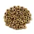 O-bead - Czech Glass Bead - Chalk White Lila Gold Luster - 1x4mm