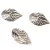 Pendant - Leaf - Platinum Colour - surgical steel - 17mm