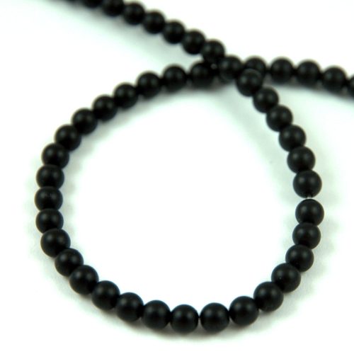 Onyx - round bead - matt - 6mm - strand