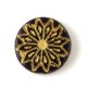 Origami Flower - hosszában fúrt korong - Amethyst Gold - 18mm