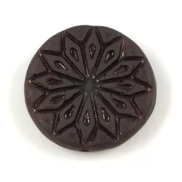   Origami Flower - hosszában fúrt korong - Matt Montana Vega Luster - 18mm
