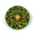 Origami Flower - hosszában fúrt korong - Light Emerald Gold - 18mm