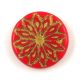 Origami Flower - hosszában fúrt korong - Red Gold - 18mm