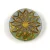 Origami Flower - hosszában fúrt korong - Opal Aqua Gold - 18mm
