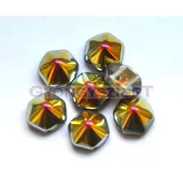   Cseh kétlyukú hatszögletű piramis-00030-28701 - crystal marea - 12mm