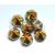 Hexagonal Pyramid - Czech 2 Hole Glass Bead - crystal marea - 12mm