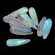 Special Shapes - Czech Glass Bead - Feather - Crystal Full AB - 5x17mm