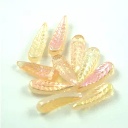 00030-98531 - Feather - Crystal Champagne AB - 5x17mm