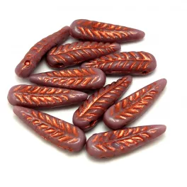02010-54319 - Feather - Alabaster Purple Copper - 5x17mm