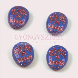 33040-54321 -  Sapphire Fuchsia - Calavera - 16x13mm