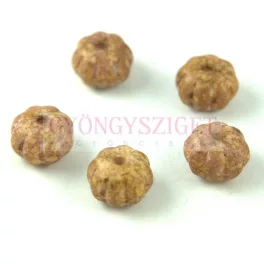   02010-15695 - Melon - Alabaster Purple Bronze Luster - 8x11mm