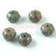 02010-65431 - Melon - Alabaster Blue Brown Luster - 8x11mm