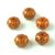 Special Shapes - Czech Glass Bead - Melon - Orange Bronze Travertin- 8x11mm