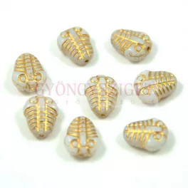 02010-54302 - trilobita - fehér arany - 10mm