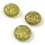 Cseh préselt lencse gyöngy - Crystal Matt Lime Gold - 14mm