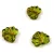 Czech Glass Bead - Maple Leaf - Emerald Gold - 13x11mm