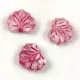 Czech Glass Bead - Maple Leaf - Alabaster Crystal Violet - 13x11mm