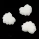 Czech Glass Bead - Maple Leaf - Alabaster - 13x11mm