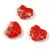 Czech Glass Bead - Maple Leaf - Red Crystal Copper - 13x11mm