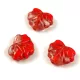 Czech Glass Bead - Maple Leaf - Red Crystal Copper - 13x11mm